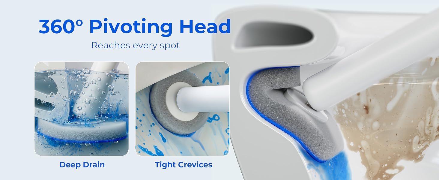 Comprehensive and thorough cleaning toilet bowl cleaner brush