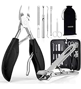 Toenail Clippers for Seniors Thick Toenails, Sharp Toe Nail Clippers Set for Men Women, Heavy Dut...
