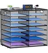 Lavatino Literature Organizers, 14 Compartments Office Mailbox for Desk, Mesh Paper Organizer, M...