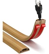 YCLYC Self Adhesive Cord Cover Floor, 10FT Cable Hider Prevent Cable Trips, Floor Cable Covers fo...