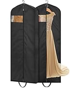 MISSLO 65" Long Garment Bags for Travel Dress Bags for Hanging Clothes Wedding Dress Cover Waterp...
