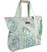 Lilly Pulitzer Beach and Picnic Cooler, Insulated Bag with Adjustable Shoulder Strap and Zipper, ...