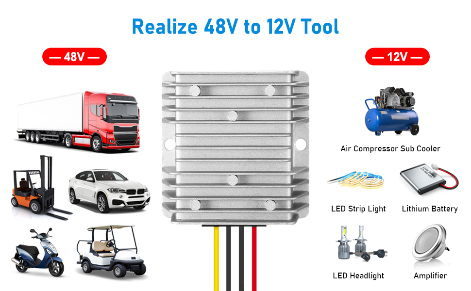 48v to 12v converter golf cart