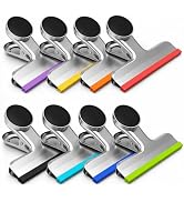 HOUSE AGAIN Chip Clips Bag Clips, 8 Pack Strong Magnetic Bag Clip Silicone-Covered Edges No Scrat...