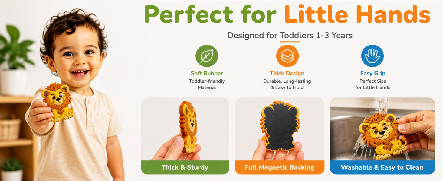 Easy to grab fridge magnets for toddlers 1-3