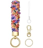 Junyuerly Stretchy Wristlet Keychain,Cute Key Chain for Car Keys,Scrunchie Key Ring Bracelet for ...