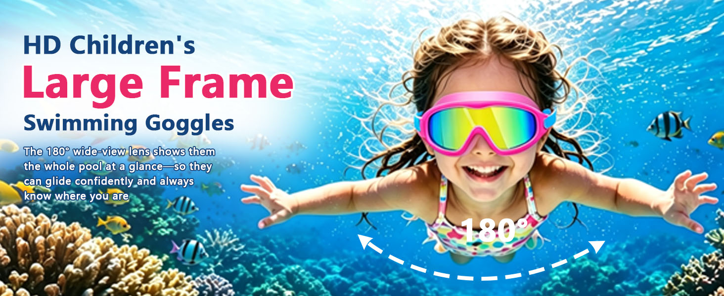 wide view swim goggles wide vision swim mask for kids
