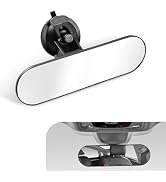 yorpyep Rearview Mirror, Enlarged and Widened Adjustable Angle Wide-angle Vision Mirror, Anti-gla...
