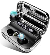 Wireless Earbuds, Bluetooth 5.1 Earbuds with 140H Playtime, Bluetooth Headphones HiFi Stereo Nois...