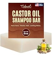 Erbaid Castor Oil Shampoo Bar Soap – Natural Castor Oil Solid Shampoo for Hair Growth, Thinning H...