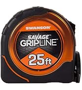 Swanson Tool SVGL25M1 25-Feet Magnetic Savage Grip Line Tape Measure