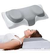 ABLEGRID Contour Memory Foam Cervical Pillow,FSA HSA Eligible Cooling Gel Pillow for Neck and Sho...