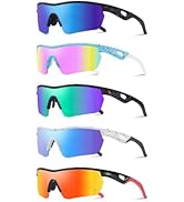 Vcarsian Polarized Kids Sunglasses Youth Baseball Softball Cycling Sports Sun Glasses for Boys Gi...