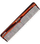 Kent 16T Double Tooth Hair Dressing Table Comb, Fine and Wide Tooth Dresser Comb For Hair, Beard ...
