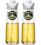 Olive Oil Dispenser for Kitchen | 2-in-1 Pour and Spray | Glass Olive Oil Sprayer for Cooking, Ai...