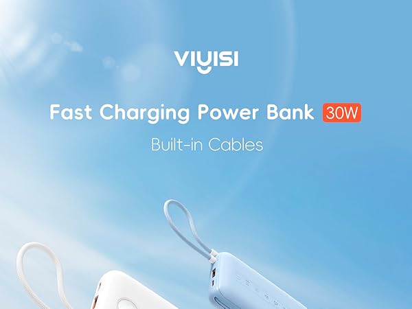 power bank built in cables