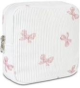 AMZMA Small Pouches for Purse Cute Mini Cosmetic Bag with Zipper Aesthetic Corduroy Makeup Bags T...