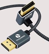 Thzzhnno DisplayPort Cable 6.6FT, 90° Degree Down Angled Displayport 8K Cord Support up to 8K/120...