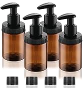 Cosywell Plastic Pump Bottle Dispenser 4oz/120ml 4 Pack Shampoo Bottles Lotion Dispenser Wide Mou...