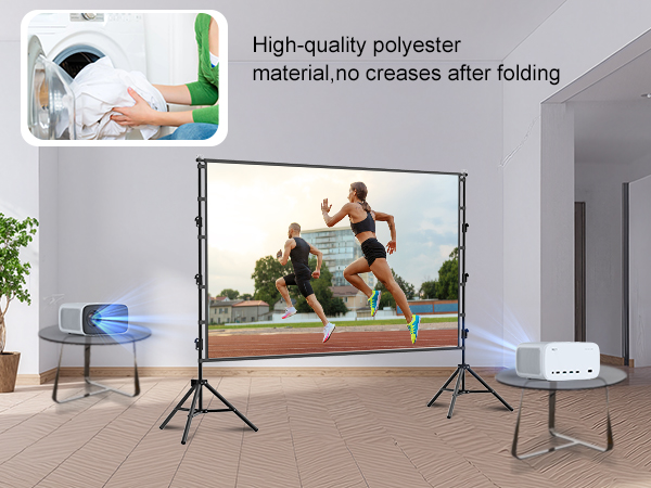 double sided projection screen