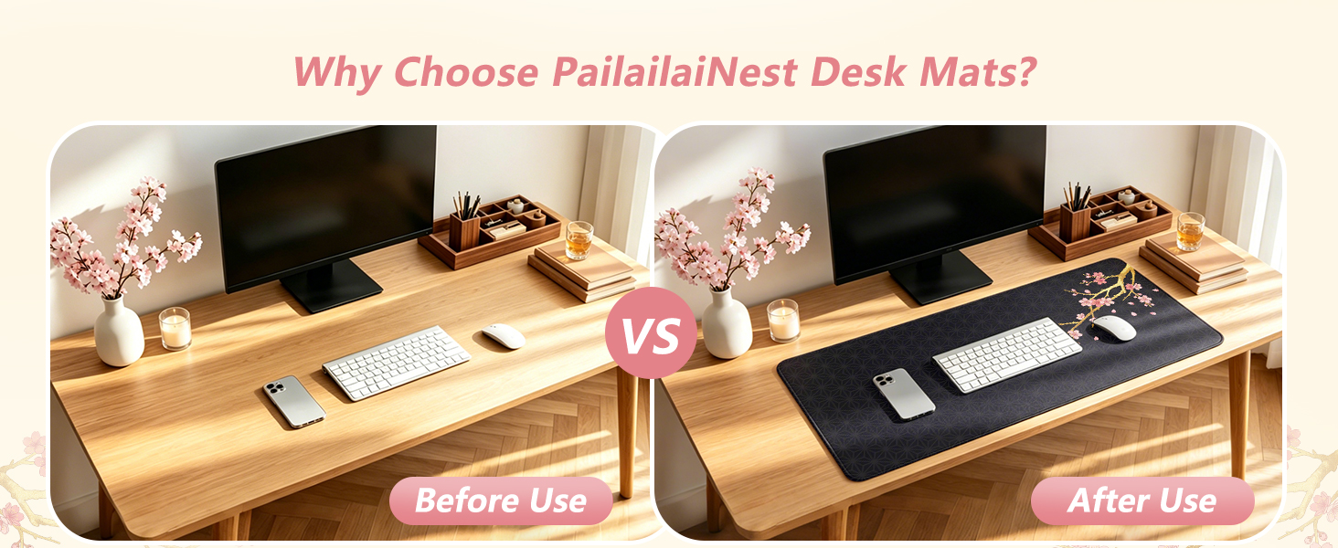 Cherry blossoms desk decorations for women office