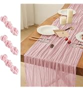 Leetaltree Table Runner for Event,Party, Wedding (Pink, 3PC)