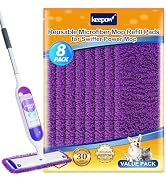 KEEPOW Reusable Power Mop Refills Pads Compatible with Swiffer PowerMop Mop - Power Mop Pads Refi...