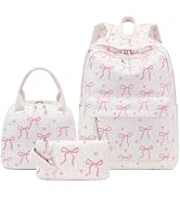 LEDAOU Kids Backpack for Girls Backpacks with Lunch Box, Lightweight Bookbag Set Elementary Middl...