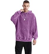 RONGTAI Unisex Oversized Acid Wash Hoodie Vintage Sweatshirt Couples Streetwear M-XXXL