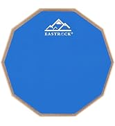 EASTROCK 8 Inches Practice Drum Pad, Double Sided Drum Pad, Silicone Dumb Drum for Beginners,Blue