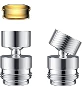 Hibbent Sink Faucet to Garden Hose Adapter, 360-Degree Swivel 55/64 Inch Female Thread, Sink Hose...