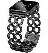 JR.DM Gold Bands for Women Compatible with Apple Watch 38/40/41/42/44/45/46/49mm Adjustable Stain...