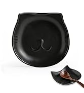 Miamolo Spoon Rest for Stove Top, 5.12 Inches Ceramic Spoon Holder for Kitchen Counter, Cat Cooki...