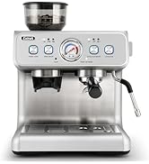 Gevi Dual Boiler Espresso Machine with Built-in Grinder, 58mm Commercial Portafilter, Barista Ste...
