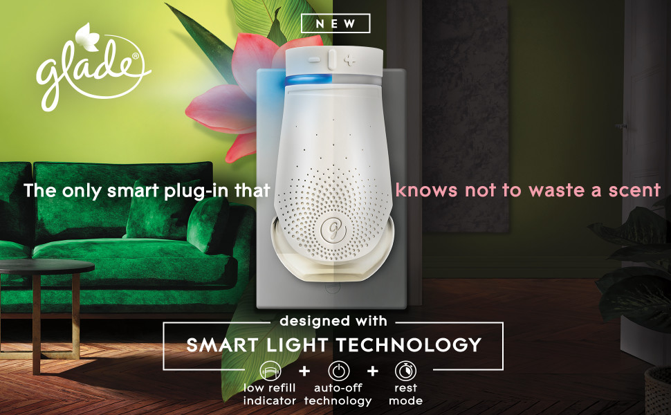 New / The only smart plug-in that knows not to waste a scent / designed with smart light technology