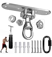 ZoeZure Heavy Bag Hanger,Stainless Wall Ceiling Mount Hook 180°/360° Rotation Wood Beam Holder Bo...
