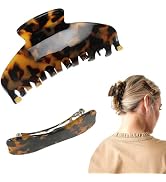 LAYONGMOLI Non-fading Large Tortoiseshell Hair Claw Clips Cellulose Acetate Ponytail Clamps Oil-f...
