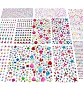 3228pcs Gems Stickers, Self Adhesive Rhinestone Jewel Stickers, Acrylic Gems DIY Craft Decorative...