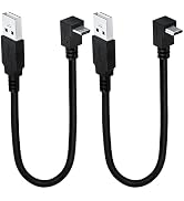 LANMINGLEL Short Angle Micro USB Cable, 90 Degree Micro 5Pin to USB 2.0 Type-A Data Charge Cable,...