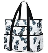 Beach Bags for Women, Large Beach Tote Bag with Zipper Tons of Pockets Beach Bag Waterproof Sandp...