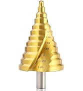 ROGAPER HSS Spiral Groove Step Drill Bit, 12 Steps High-Speed Steel 1/4" to 2-3/8", Large Step Dr...