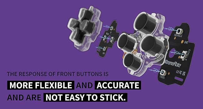 eXtremeRate Face Buttons Clicky Kit for PS5 Edge Controller Dpad Action ABXY Buttons Mouse Click Kit