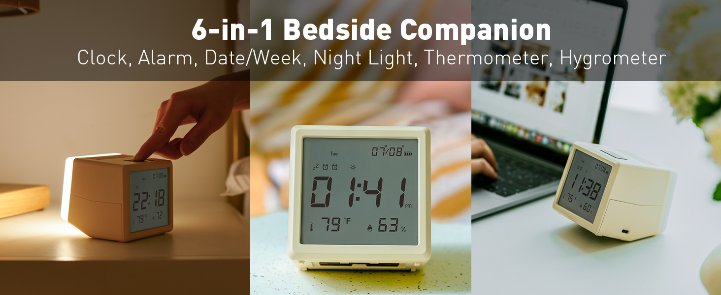Alarm clock with night light