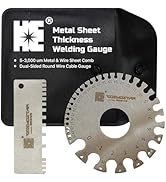 Cosmostar 2 Pcs Stainless Steel Welding Gauge Set – Wire & Metal Sheet Thickness Gauge, 25-3,000 ...