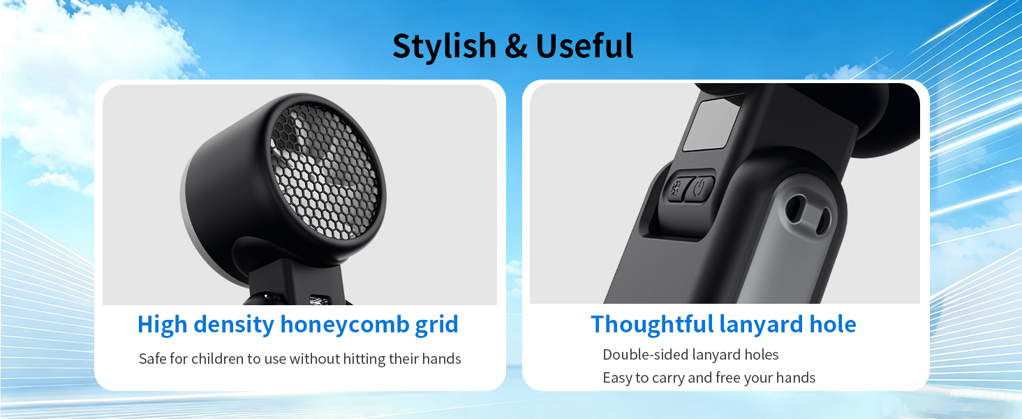 Text reads 'Stylish & Useful', 'light durable metal/plastic grid', 'Tough felt-lined metal ball'. Two product views showing a spherical metal object with grid pattern and a black device with felt lining.