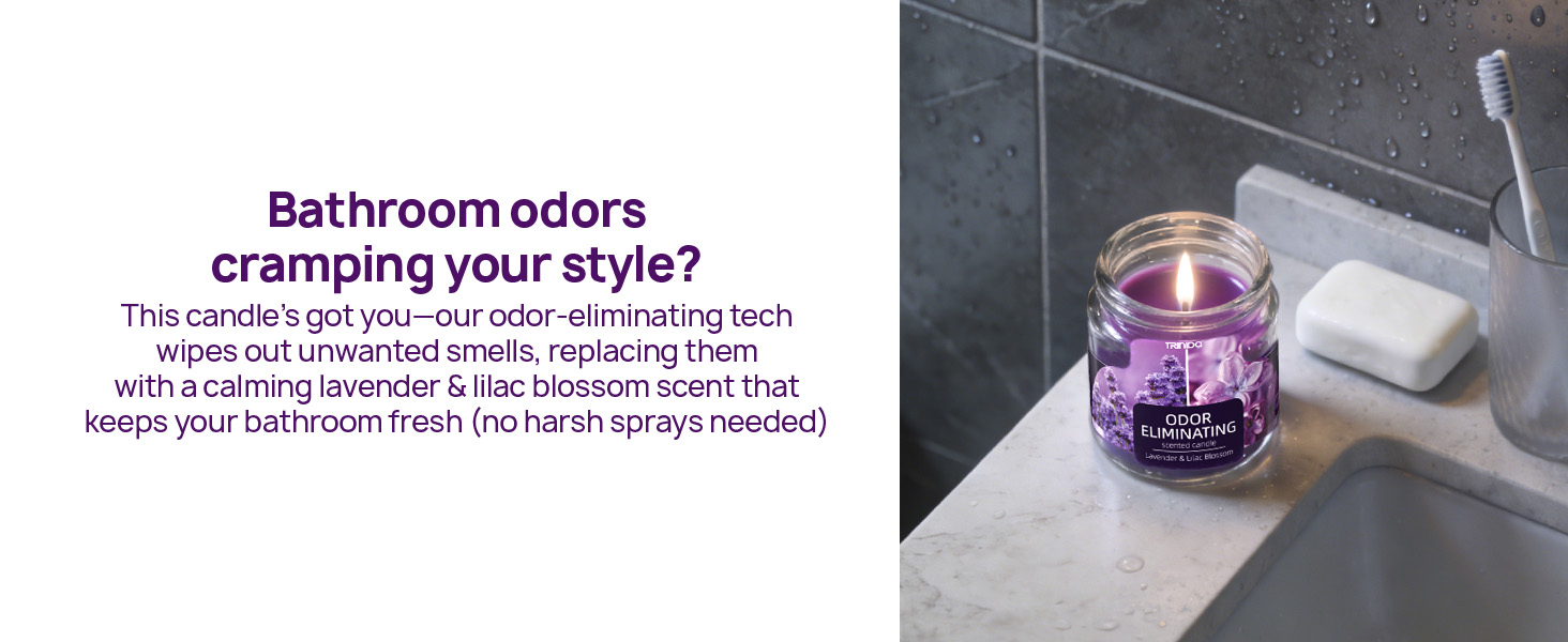 Lavender & Lilac Blossom Odor Eliminating Candles