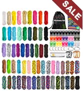WEREWOLVES Paracord 550 Combo Crafting Kits with Instruction- 60 Colors 10ft Multifunction Paraco...