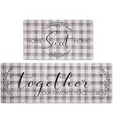 FRESHMINT Kitchen Mats Sets 2 Piece Cushioned Anti-Fatigue Comfort Mat for Home & Office Ergonomi...