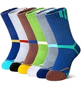 AMENLAN Kids Boys Athletic Socks Sport Basketball Crew Soft Cotton Breathable Youth Casual Socks ...