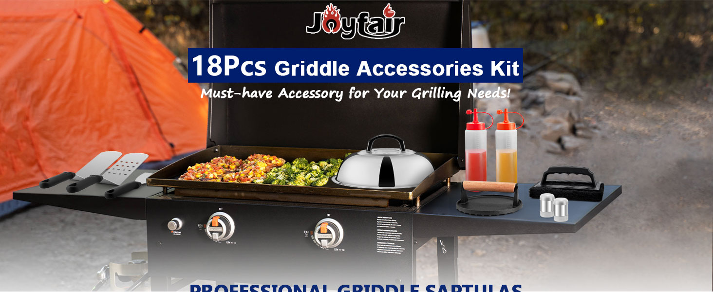 griddle accessories for blackstone black stone flattop kit 18pcs smash burger press grill spatula